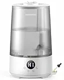 Umidificatore Ambiente Bambini Homvana 3.6L, 360°Cool Mist 23dB Silenzioso for Baby, Piante Dura da 34H, Auto Sleep Modo, Timer, con Luce e Aromaterapia Top-Fill, Facile da Pulire, Oli Essenziali ok
