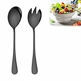 Posate Insalata,Cucchiaio per Insalata, forchetta per Insalata,Posate per Insalata in Acciaio Inossidabile, Cucina, Posate e Utensili, Set di Posate per Insalata