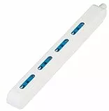 Poly Pool AR2442X Ciabatta Multipresa Senza Cavo e con 4 Prese Bivalenti 10 A o 16 A, Bianca