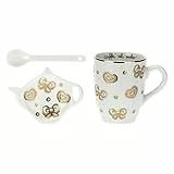 THUN Set Mug, poggia bustina tè/Tisane e cucchiaino Gold Icons