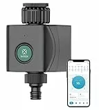 Woox Controllo intelligente irrigazione WiFi 2.4GHz, orologio intelligente da giardino, con controllo vocale, per irrigazione automatica da giardino, prato, cortile, nero