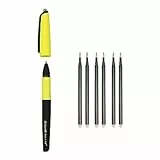 Pelikan Erase 2.0, Penna Roller Cancellabile Ergonomica, Inchiostro Nero, per Destrimani e Mancini, per la Scuola, Ricaricabile, 6 Refill Inclusi