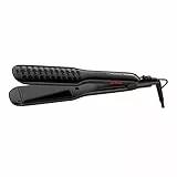 Rowenta x KARL LAGERFELD SF411L Extra Liss Piastra per Capelli, Superficie Larga, 6 Temperature, Riscaldamento Rapido, Rivestimento in Cheratina, Nero