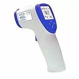 Mobiclinic®, Termometro digitale, TO-01, Marchio Europeo, Sensore a Infrarossi, Marcatura CE, Allarme Febbre, Lettura Digitale, LCD Display, colore Blu