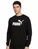 PUMHB|#Puma Ess Big Logo Crew TR, Felpa Uomo, Puma Black, XXL