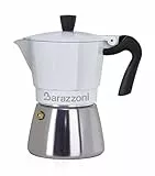 Barazzoni Moka Caffettiera Ibrida 3 tazze -Adatta ai Piani ad Induzione, Acciaio
