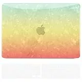 B BELK Compatibile con MacBook Air 13', MacBook Air M1 Case 2022 2021 2020 2019 2018 A2337 A2179 A1932, custodia rigida in plastica per laptop + 2 cover per tastiera, motivo arcobaleno perlato lucido