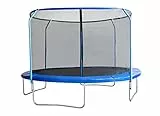 EUGAD Trampolino Elastico da Giardino Esterni Mini Trampolino da Gioco per Bambini con Rete di Sicurezza e Tappeto Elastico 305cm Blu 0001BC
