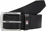 Tommy Hilfiger Cintura Uomo New Denton 4.0 Belt Cintura in Pelle, Nero (Black), 110
