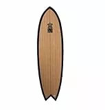 HONU - Tavola da Surf Fish 6'4, Design retrò, 4 x Derive