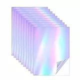 inodiref 20 Fogli Stampa Inchiostro Arcobaleno Carta Autoadesiva Carta Adesiva Olografica Stampabile Stampe Olografiche che Possono Essere Utilizzate perScrapbookingin Vinile e Decalcomanie