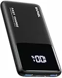 SAFUEL Power Bank, 10500mAh 22,5W PD3.0 QC4.0 Powerbank a Ricarica Rapida Display LED Caricatore Portatile più Sottile con Portacellulare & Torcia, per iPhone 15 14 Airpods Samsung S22 S21 Huawei ECC.