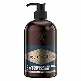 King C. Gillette, Detergente Viso Uomo e Detergente Barba per La CURA DELLA BARBA, Confezione da 350 ml, Freschezza e Pulizia, Idea Regalo Uomo