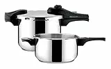 Tescoma 701710 Set due Pentole a Pressione da 4.0 e 6.0 lt, Acciaio inossidabile, linea Bio Exclusive + Duo