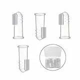 XINGSUI 4 spazzolini da dito in silicone morbido,Spazzolino Denti Silicone Alimentare Detergente,spazzolini da denti e spazzolino da denti masticabile,con Custodia