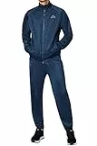 Kappa, tuta sportiva da uomo “Villos”, comoda, per sport, tempo libero e viaggi, i pantaloni da jogging e la giacca da allenamento sono traspiranti, ad asciugatura rapida, taglie: S-4XL, Blu, XL