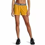 Under Armour Women's Play Up 3.0 Shorts , Cruise Gold (588)/Retro Pink , Medium