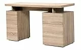 Marchio Amazon - Movian Sava - Scrivania con 1 cassetto e 2 ante, 140 x 55 x 76 cm, colore quercia Sonoma