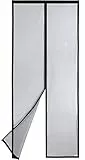 Apalus Zanzariera con Magneti in Vetroresina, Modello Deluxe - Rete Molto Resistente, Tenda con Magneti Ancora Più Potenti, Resiste al Vento e ai Raggi UV - Non Accorciabile (100x210CM, Nero)