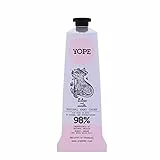 YOPE Crema per le mani | Aceite de argán y de semilla de rosa mosqueta | Manteca de karité | Aceite de monoi | Regenerar | 98% Ingredienti di Naturali | Formula vegana | Lila y Vainilla | 50ml