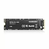 Vansuny 1TB SSD M.2 NVMe PCIe 3.0 SSD Interno 2280 3D NAND SSD M.2 1TB Disco a Stato Solido per PC Laptop Desktop (1TB, Nero)