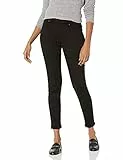 Amazon Essentials Jeggings Elasticizzati con Elastico in Vita (Taglie Forti Disponibili) Donna, Nero, 42 Corto