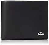 Lacoste Nh1115fg - Portafogli Uomo, Pelle, Spazzolato, Nero (Black), Taglia Unica