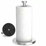 VEHHE Porta Rotolo da Cucina, Portarotolo da Cucina con Base a Ventosa Ponderata, Porta Scottex in Acciaio Inox, Supporto per Rotolo da Cucina per Rotoli Standard e Grandi Organizzazione Della Cucina