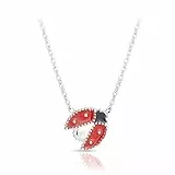 SAGA GIOIELLI® Collana Donna Coccinella Portafortuna Acciaio