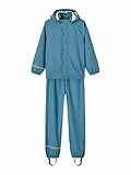 Name It Nkndry Rain Set Noos, Set Pioggia Unisex - Bimbi 0-24, Blu (Real Teal), 110