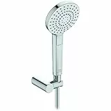 Ideal Standard B2239AA Idealrain EVO Round Minikit doccia, con doccetta diametro da 110 mm, tubo flessibile e supporto a muro, cromato