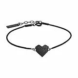 Liebeskind Berlin Bracciale femme coeur acier inoxydable argento 20 cm (nero), LJ-0328-B-V 17