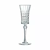 Cristal d'Arques Lady Diamond, 6 calici da Champagne da 15 cl, 0.15 Litri, Vetro, Trasparente