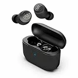 JLab Go Air Cuffie wireless Bluetooth, True Wireless con doppia connessione e scatola di ricarica USB, suono EQ3 personalizzato e più piccolo, nero