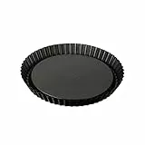Dr Oetker Stampo per crostata 'Furbo'Ø28 x 3,5 cm in Acciaio Carbon Steel con Rivestimento in Antiaderente Classic, Fondo Liscio per crostate, quiche e torte salate Linea Tradition