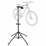 Ultrasport Cavalletto Biciclette, per mountain bike e tutti tipi biciclette a 30 kg, incl. portautensili scomparto magnetico, girevole 360°, sgancio rapido adatto alla vernice, Nero/Rosso