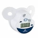 Mobiclinic ®, Termometro digitale forma ciuccio, Marchio spagnolo, Termometro per bebè, Morbido, Preciso, Ciuccio termometro febbre, Display LCD, Include custodia