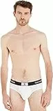 Calvin Klein Slip Hipster Uomo Cotone Elasticizzato, Bianco (White), L