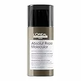 L’Oréal Professionnel Crema Senza Risciacquo, Per Tutti i Tipi di Capelli Danneggiati, Termoprotettore, Ripara i Danni e Ripristina la Forza, Absolut Repair Molecular, SERIE EXPERT, 100 ml