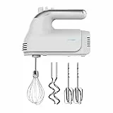 Cecotec Frullatore a bastoncini PowerTwist. 500 W, 5 velocità + funzione turbo, design ergonomico, 3 accessori: asta a palloncino, fruste e fruste impastatori, materiale privo di BPA