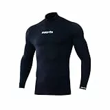 Macron, Performance, Maglia Maniche Lunghe A Collo Alto, Nero, M, Uomo