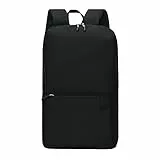 Hileyu Piccolo Zaino per Uomini Donne Zaino Premium Resistente All'acqua con Tracolla Regolabile Daypack Casual per Laptop da 14 Pollici Zaino Leggero per Viaggi All'aperto Lavoro (Nero)