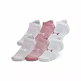 Under Armour UA Essential, Confezione da 6 Paia di Calzini No Show Socks, Calze Basse Unisex-Adulto, Rosa Elixir, S