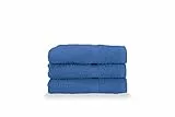 Gabel Asciugamani Ospite, Spugna di Puro Cotone Idrofilo, 40 x 60 cm, Blu Elettrico, Set da 3 Pezzi