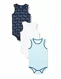 Care Body Neonato Senza Maniche, Unisex - Bimbi 0-24, Pacco da 3, Blue (769), 98