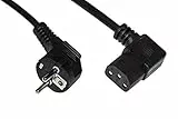 LINK LKSK18N Cavo Alimentazione Spina Tedesca 16A 90 Gradi - Presa IEC C13 90 Gradi MT.1.80
