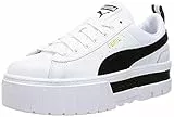 Puma Mayze Lth Wn's - Scarpe Da Ginnastica Basse Donna, Bianco Puma White Puma Black, 36 EU, Pair