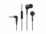 Panasonic RP-TCM115 Auricolari In-Ear Ergonomici, Driver da 9 mm, Bassi Potenti, Microfono in Linea, Compatibili con Smartphone, Cavo da 1,2 m, Nero