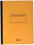 RHODIA 119248C - Quaderno Flessibile Dorso Telato Composition Book arancione- B5 - a righe - 160 pagine - Carta Clairefontaine bianca 80 g/m - Classic