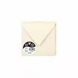 Clairefontaine 5438C - Pacco da 20 Buste gommate - Formato Quadrato 14x14cm - 120g/m² - Colore Avorio -Invito Eventi e Corrispondenza - Gamma Pollen - Carta Premium Liscia